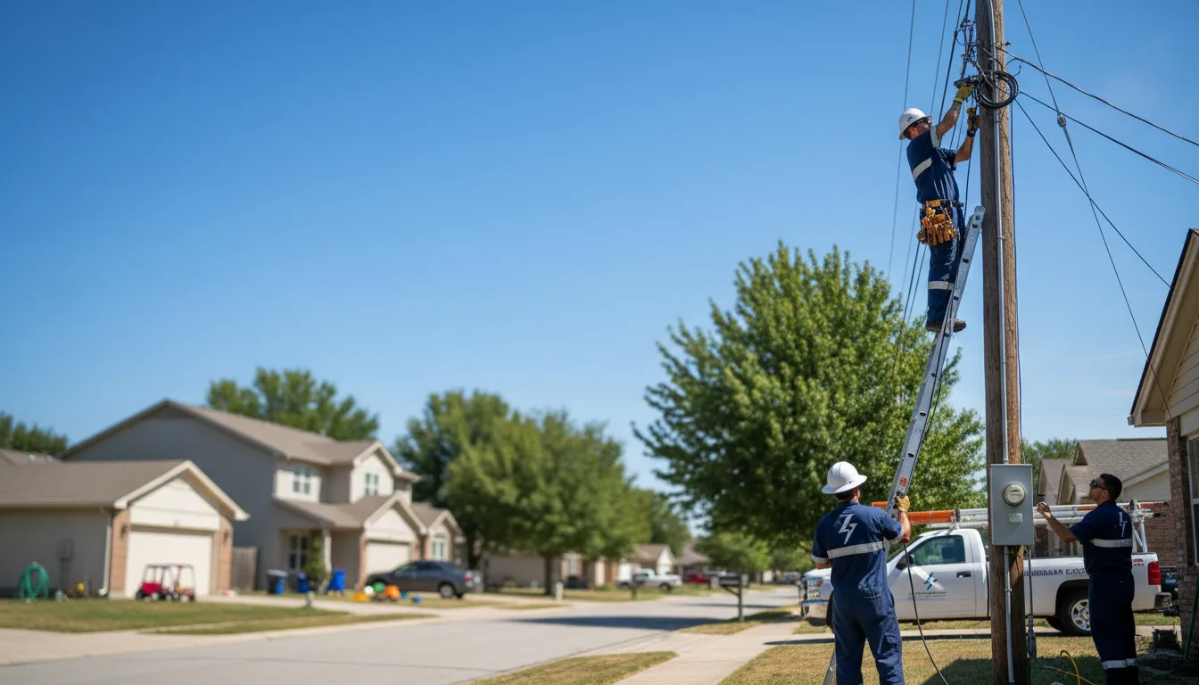 Residential electrician providing installation services in Mineral, TX
